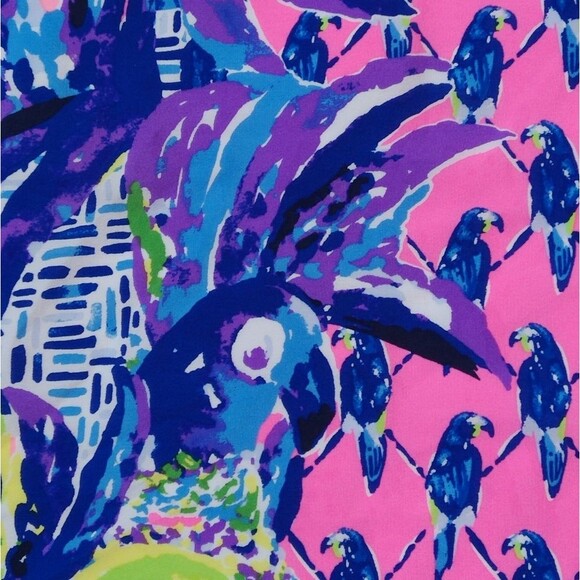 NWT Lilly Pulitzer Jackie Silk Shift Pecking Order Print Sleeveless Dress - Picture 11 of 14